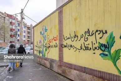 گزارش تصویری | تاریخ‌سازی با دیوارنویسی