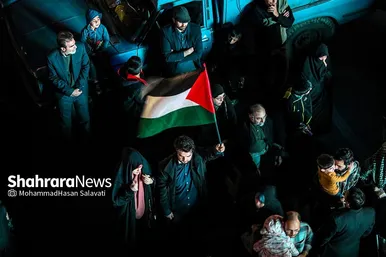 اجتماع مردمی «این المنتقم» در میدان فلسطین مشهد