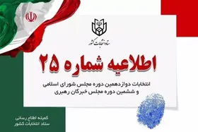 اطلاعیه شماره ۲۵ ستاد انتخابات: سن انتخاب&zwnj;کنندگان در روز اخذ رای باید ۱۸ سال تمام باشد