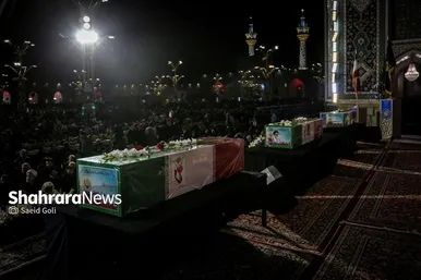 گزارش تصویری | مراسم وداع با شهید مقاومت، حجت‌الاسلام سیداسماعیل خطیب در حرم مطهر رضوی