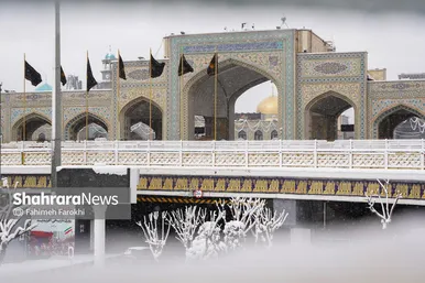 گزارش تصویری | تشییع پیکر شهدای مدافع امنیت در هوای برفی مشهد