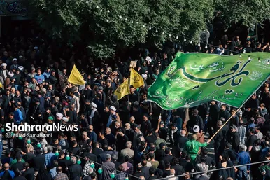 عکس‌هایی از مراسم تشییع پیکر شهدای خدمت در مشهد (۱)