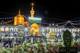چراغانی و گل آرایی حرم مطهر رضوی در دهه کرامت