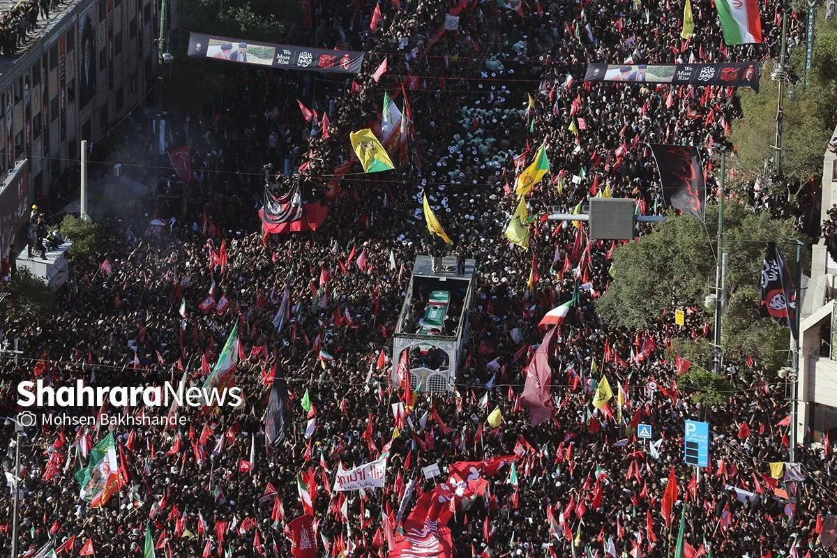 خدمت‌رسانی هلال احمر به بیش از ۵۳ هزار زائر و عزادار در تشییع رهبر شهید در مشهد