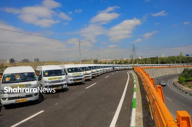گزارش تصویری |بهره‌برداری از اتصال بزرگراه شهید سلیمانی به بلوار نماز، ۸۱ دستگاه ون و احداث مسیل اقبال