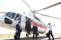 آخرین تصویر رئیسی پیش از پرواز با بالگرد به سمت تبریز