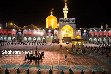 آیین خطبه خوانی شب شهادت امام رضا(ع) در حرم مطهر رضوی