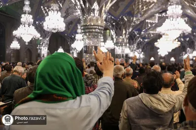 مراسم وداع با پیکر شهید سیدداوود بی‌طرف در حرم مطهر رضوی (ع)