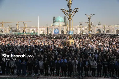 گزارش تصویری | اقامه نماز طلب باران در حرم مطهر رضوی