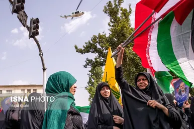 عکس‌هایی از مراسم تشییع پیکر شهید اسماعیل هنیه در تهران - ۱