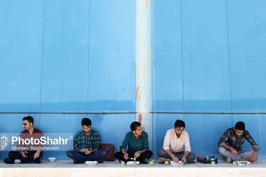 مراسم بدرقه کاروان دانش‌آموزی به راهپیمایی اربعین