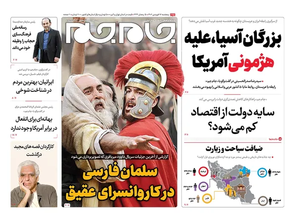 صفحه نخست روزنامه‌های کشور - پنجشنبه ۱۷ فروردین ۱۴۰۲