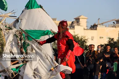 آیین خیمه سوزان عصر عاشورا در مشهد