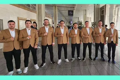 عکس‌هایی از ورود تیم ملی فوتسال افغانستان به ازبکستان
