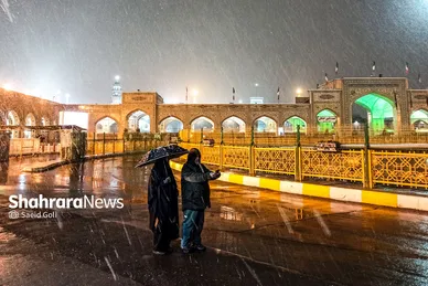 بارش برف در مشهد
