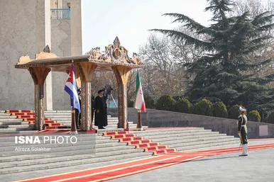استقبال رئیسی از رئیس‌جمهور کوبا (۱۳ آذر ۱۴۰۲)