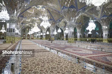 گزارش تصویری | ضیافت افطار در حرم مطهر رضوی