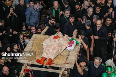 مراسم عزاداری روز دوازدهم محرم در حسینیه کرمانی‌های مشهد