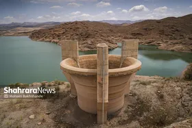 گزارش تصویری | زخم تشنگی بر پیکر سد کارده