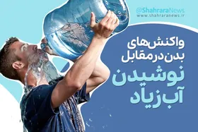 اینفوگرافی | واکنش&zwnj;های بدن در مقابل نوشیدن آب زیاد