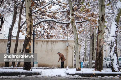 گزارش تصویری |بارش برف پاییزی در مشهد
