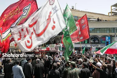 گزارش تصویری | تشییع پیکر ۴ شهید حملات رژیم صهیونیستی، در مشهد (۹ تیر ۱۴۰۴)