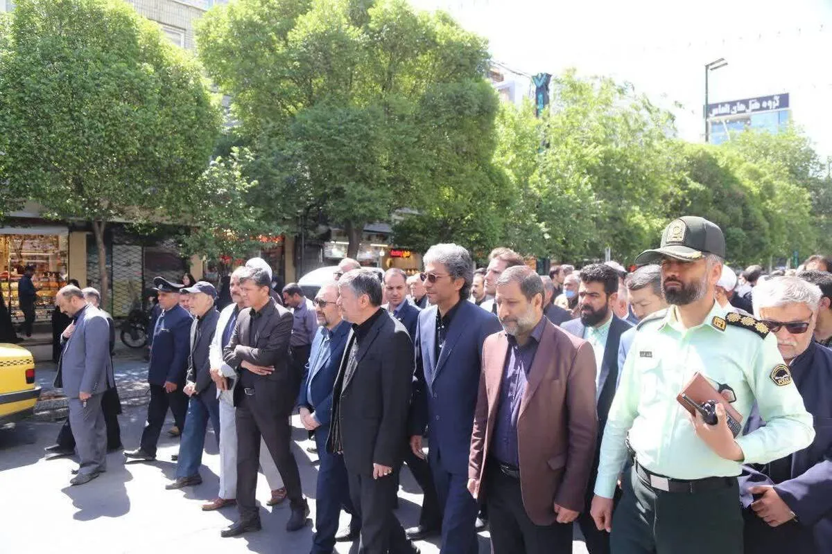 تشییع پیکر پدر شهید محمد رضائی در مشهد مقدس