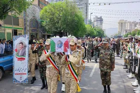 پیکر پاک جانباز دفاع مقدس، شهید علی&zwnj;اکبر بهمنی امروز در مشهد تشییع شد (۲۷ فروردین ۱۴۰۴)