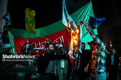 جشن مردم مشهد در حمایت از مردم فلسطین و عملیات «طوفان الاقصی»