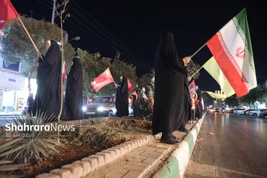 گزارش تصویری | برگزاری رزمایش مردمی تونل پرچم و زنجیره انسانی ۶ کیلومتری در مشهد