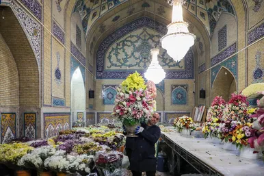 گل‌آرایی ویژه حرم مطهر رضوی