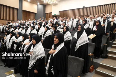 گزارش تصویری | بدرقه پیکر شهید گمنام دفاع مقدس در همایش سالیانه بسیجیان در مشهد