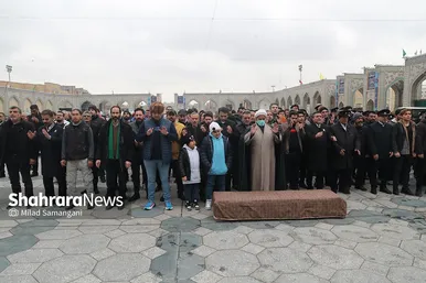 تشییع پیکر شهرام عبدلی در حرم مطهر رضوی