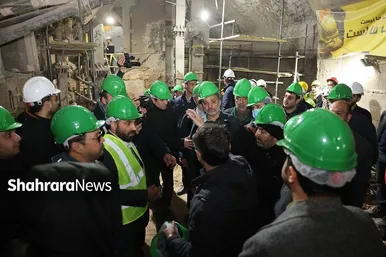 گزارش تصویری | بازدید شهردار مشهد مقدس و جمعی از اعضای شورای اسلامی شهر از روند احداث فاز یک خط ۳ مترو مشهد (۲۵ بهمن ۱۴۰۳)