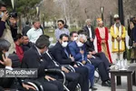 آیین رونمایی از یادمان «گذر سیاوش از آتش» در جلوخان فردوسی برگزار شد