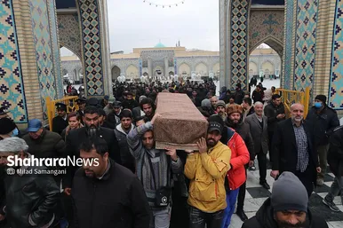 تشییع پیکر شهرام عبدلی در حرم مطهر رضوی