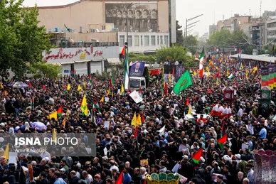 عکس‌هایی از مراسم تشییع پیکر شهید اسماعیل هنیه در تهران - ۱