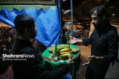 آیین سینی گردانی حضرت قاسم علیه السلام در شب هشتم محرم
