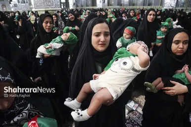 گزارش تصویری | مراسم شیرخوارگان حسینی در حرم امام‌رضا(ع)
