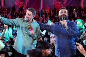 هلالی و پویانفر &laquo;سلام فرمانده&raquo; را با دهه نودی&zwnj;ها خواندند + فیلم