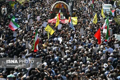 تشییع باشکوه پیکر سردار شهید زاهدی در اصفهان