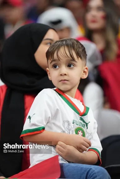 تماشاگران دیدار فرانسه و مراکش