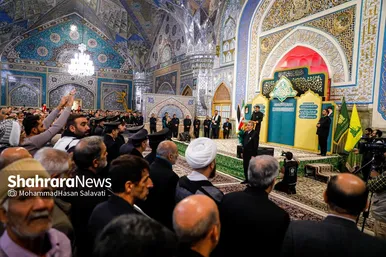 گزارش تصویری | وداع با پیکر مطهر بانوی شهیده معصومه کرباسی در حرم مطهر رضوی - مشهد