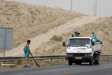 پاکسازی ٧ محور ورودی مشهد مقدس در دهه آخر صفر