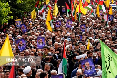 عکس‌هایی از مراسم تشییع پیکر شهید اسماعیل هنیه در تهران - ۱