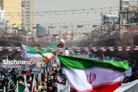 تاریخ سازی دوباره مردم مشهد با حضور پرشورشان در راهپیمایی ۲۲ بهمن