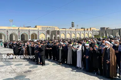 تشییع پیکر مرحوم حیدر رحیم‌پور ازغدی در حرم امام رضا (ع)