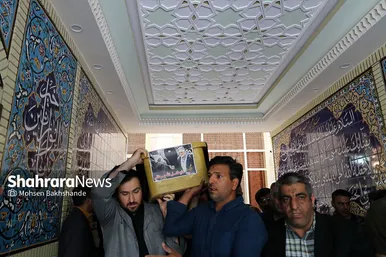 مراسم تشییع حاج فضل‌الله برهانی در حرم مطهر رضوی