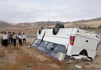 مینی‌بوس حامل ۲۶ دانش‌آموز تیزهوش در مسیر جاده ملکان – بناب واژگون شد (۱۶ فروردین ۱۴۰۴)