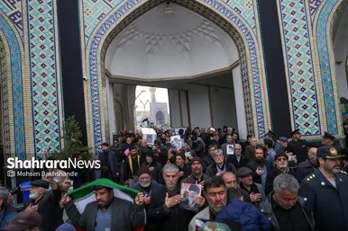 گزارش تصویری | مراسم تشییع پیکر ۸ شهید اقتدار ایران اسلامی در مشهد (۱۳ اسفند ۱۴۰۴)